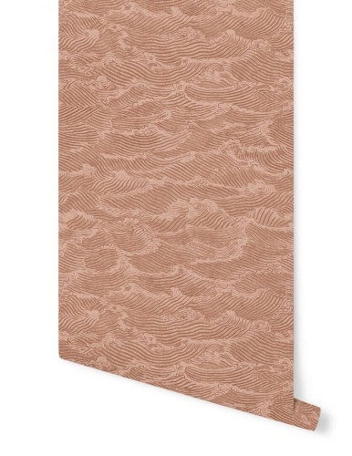 Tapeta wzburzone fale Papermint WAVES Mer Rouge 943 Classics