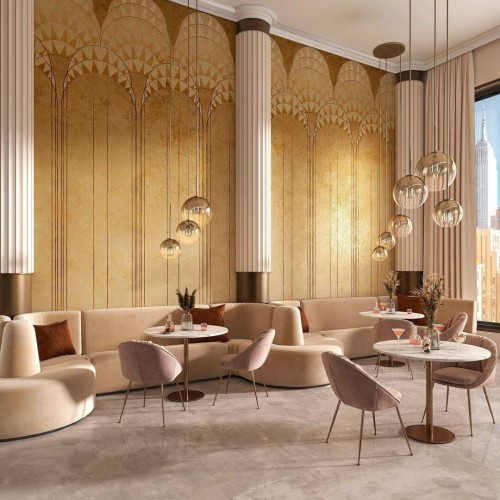 Fototapeta łuki art-deco Tecnografica 82784-1 LEXINGTON GOLD Metal