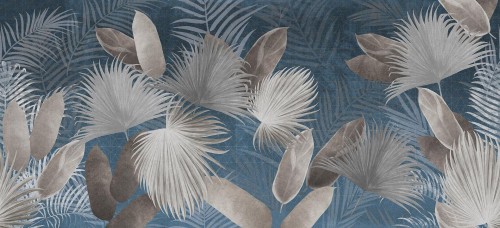 Fototapeta tropikalne liście Tecnografica 82854-3A EL DORADO BLUE A Metal