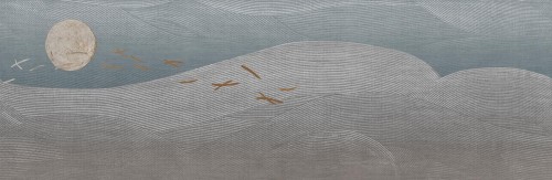 Fototapeta krajobraz wschodu słońca Tecnografica 82966-3 HINODE NIGHT Metal