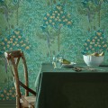 Tapeta egzotyczna z papugami 1838 Wallcoverings 2311-167-04 Macaw Teal V&A Decorative Papers
