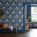 Tapeta piwonie 1838 Wallcoverings 2311-170-02 Paeonia Indigo V&A Decorative Papers