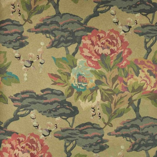 Tapeta piwonie 1838 Wallcoverings 2311-170-03 Paeonia Lacquer V&A Decorative Papers