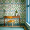 Tapeta angielski ogród z pawiami 1838 Wallcoverings 2311-172-02 Peacock Topiary Fern V&A Decorative Papers