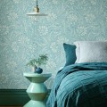 Tapeta roślinna 1838 Wallcoverings 2311-173-03 Eden Soft Teal V&A Decorative Papers