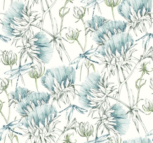 Tapeta kwiaty i ważki Wallquest NW90401 Mariell Daylight