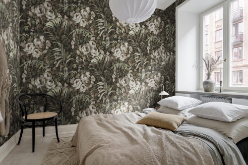 Fototapeta florystyczna Rebel Walls R19208 Dazzling Foliage Sand Vintage Brocade