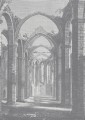 Fototapeta gotycka architektura Rebel Walls R19223 Gothic Arches Grey Vintage Brocade