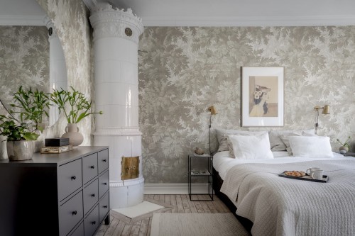 Fototapeta roślinna Rebel Walls R19235 Spruce Forest Sand Vintage Brocade