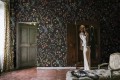 Fototapeta botaniczna Rebel Walls R19246 Songbirds Midnight Vintage Brocade