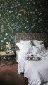 Fototapeta botaniczna Rebel Walls R19250 Songbirds Emerald Vintage Brocade