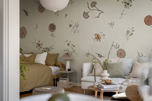 Fototapeta kwiaty Rebel Walls R19252 Flower Fall Sand Vintage Brocade