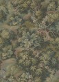 Tapeta roślinna Rebel Walls R19253 Blooming Park Green Vintage Brocade