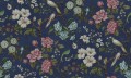 Fototapeta botaniczna Rebel Walls R19337 Grandiflora Blue Vintage Brocade