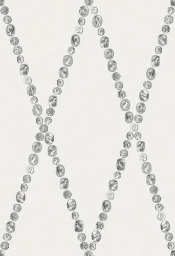 Tapeta kratownica z kameami Cole & Son Cammei 123/4021 Fornasetti Senza Tempo II