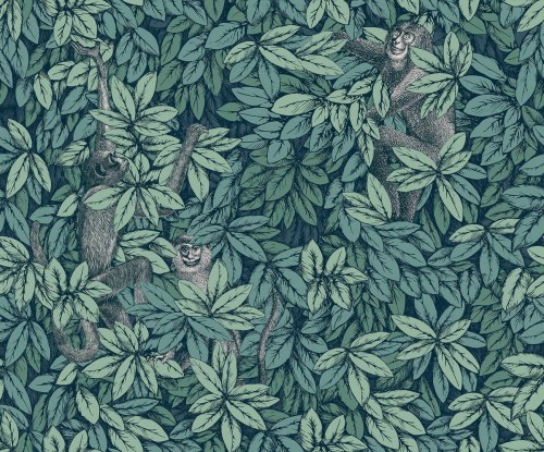 Tapeta liście i małpy Cole & Son Foglie e Scimmie 123/10046 Fornasetti Senza Tempo II