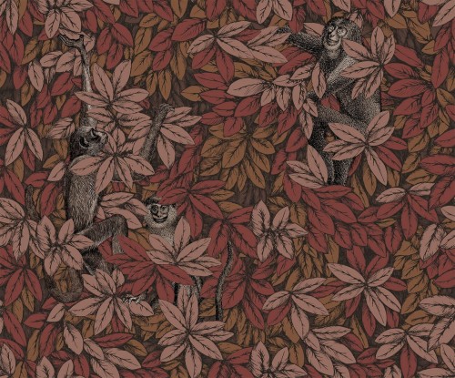 Tapeta liście i małpy Cole & Son Foglie e Scimmie 123/10050 Fornasetti Senza Tempo II