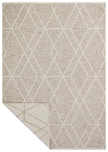 Dywan dwustronny geometryczny Boucle 4124 Diamond Cream