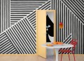 Fototapeta linie Rebel Walls R19408 Different Directions Black White Maximalism More is More