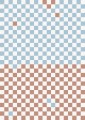 Fototapeta kwadraty jak szachownica Rebel Walls R19413 Pixels Orange Blue Maximalism More is More