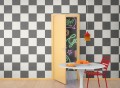 Fototapeta geometryczna szachownica Rebel Walls R19415 Chess Black White Maximalism More is More