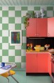 Fototapeta geometryczna szachownica Rebel Walls R19416 Chess Green Maximalism More is More
