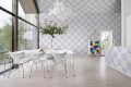 Fototapeta geometryczna szachownica Rebel Walls R19417 Chess Lilac Maximalism More is More