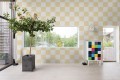 Fototapeta geometryczna szachownica Rebel Walls R19419 Chess Yellow Maximalism More is More
