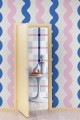 Fototapeta falujące paski Rebel Walls R19422 Wobbly Blue Pink Maximalism More is More