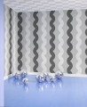 Fototapeta falujące paski Rebel Walls R19423 Wobbly Black White Maximalism More is More