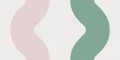 Fototapeta falujące paski Rebel Walls R19424 Wobbly Green Pink Maximalism More is More