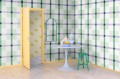 Fototapeta nowoczesna krata Rebel Walls R19427 Outside the Box Green Lilac Maximalism More is More