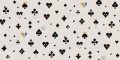 Fototapeta pokerowe emotikony Rebel Walls R19435 Poker Face Black Maximalism More is More