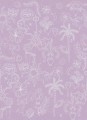 Fototapeta jak rysunki w brudnopisie Rebel Walls R19461 Doodle Lilac Maximalism More is More