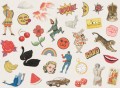 Fototapeta w stylu pop-art Rebel Walls R19465 Patches White Maximalism More is More