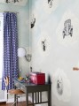Fototapeta chmury retro Rebel Walls R19467 Retro Clouds Blue Maximalism More is More