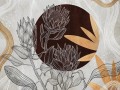 Fototapeta nowoczesne kwiaty i geometria Wallcraft Protea 810312301