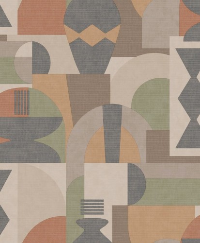 Tapeta geometryczna, wazony tygrysy Holden 65931 Khalili