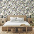 Tapeta kwiaty i motyle York Wallcoverings BL1721 Butterfly House Blooms II