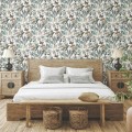 Tapeta kwiaty i motyle York Wallcoverings BL1722 Butterfly House Blooms II