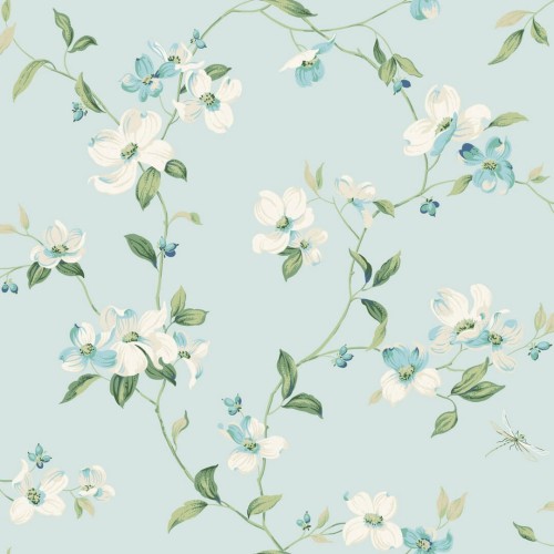 Tapeta delikatne pnącza kwiatów York Wallcoverings BL1765 Dogwood Blooms II