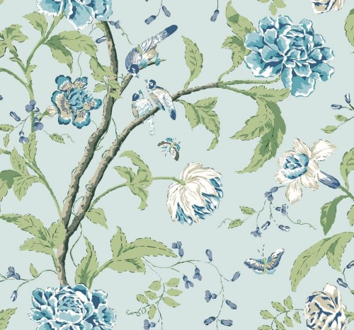 Tapeta botaniczna York Wallcoverings BL1784 Teahouse Floral Blooms II
