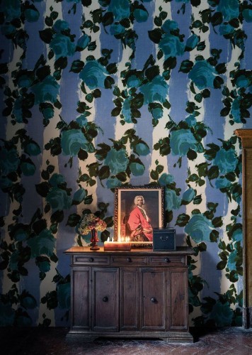 Fototapeta kwiaty i paski London Art MRN02 1 ANITA Marni