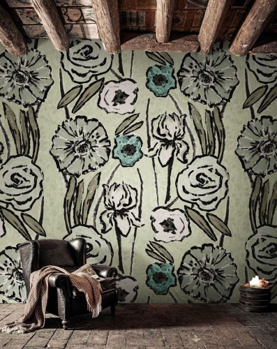 Fototapeta kwiaty retro London Art MRN03 2 LIBERDADE Marni