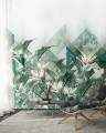 Fototapeta geometria i tropikalne kwiaty Wonderwall Hawaii 34072908
