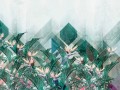 Fototapeta geometria i tropikalne kwiaty Wonderwall Hawaii 34072908