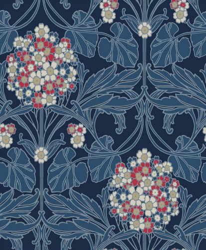 Tapeta stylizowane kwiaty i liście Seabrook ET12112 Legacy Prints