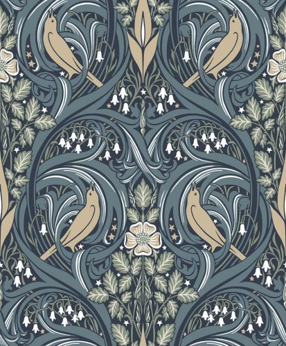 Tapeta roślinny ornament ptaki Seabrook ET12212 Legacy Prints