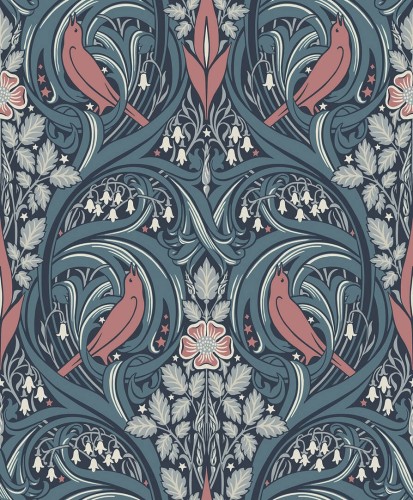 Tapeta roślinny ornament ptaki Seabrook ET12222 Legacy Prints