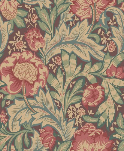 Tapeta kwiaty i liście akantu Seabrook ET12301 Legacy Prints